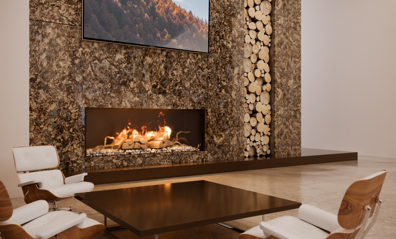 Havergate Cambria Quartz Fireplace Wall