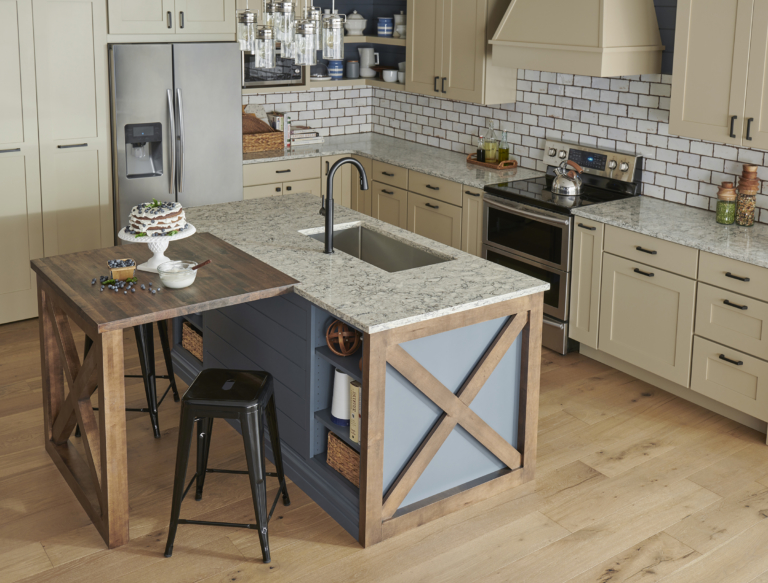 Intermezzo LG Viatera Quartz Kitchen Island Countertops