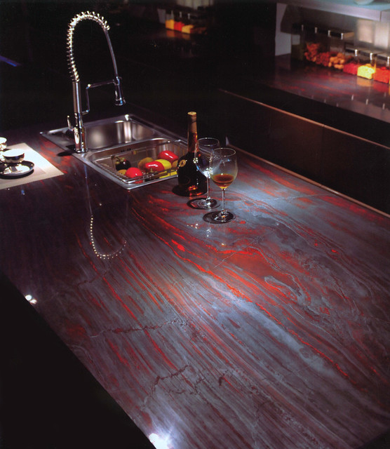Iron Red Granite Kitchen