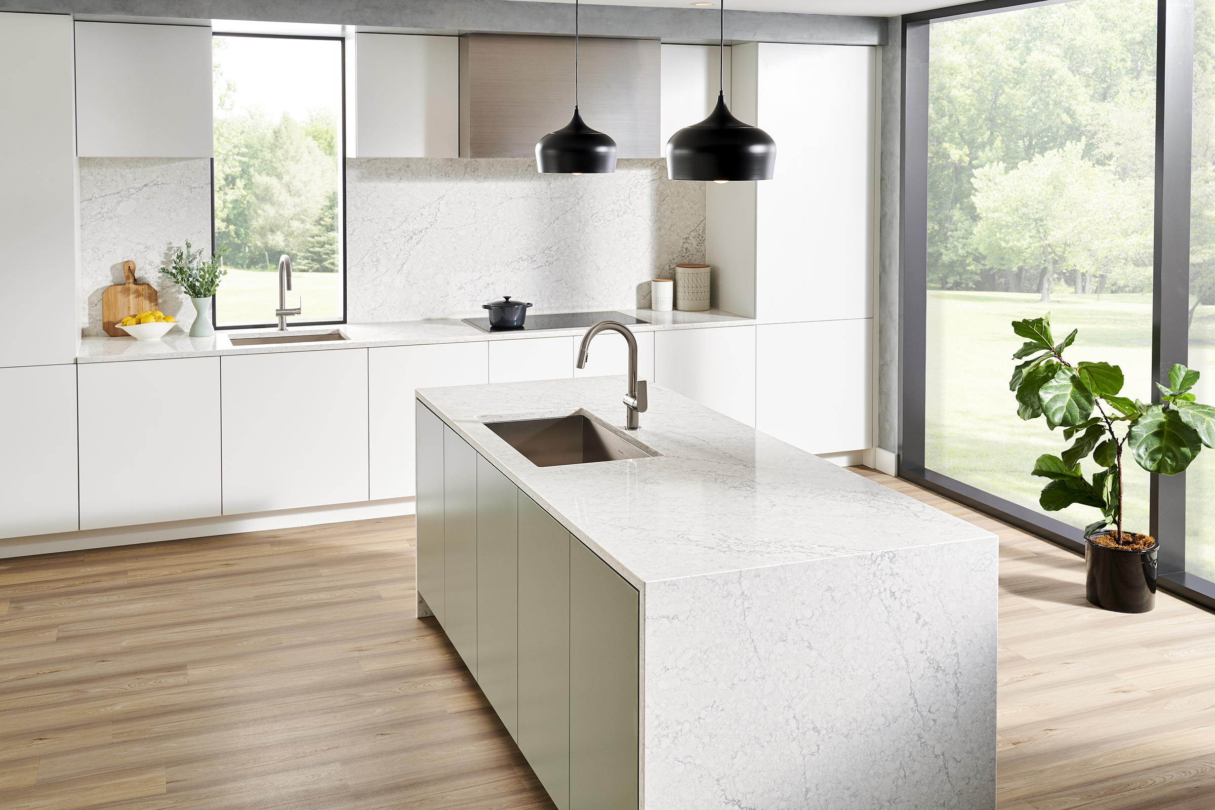 Karis LG Viatera Quartz Kitchen Island Countertops