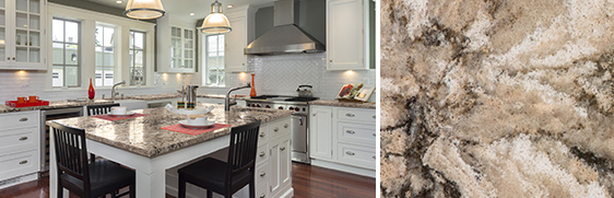 Kimbler Mist Silestone Quartz Sample Kitchen