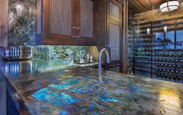 Lemurian Blue Granite Kitchen