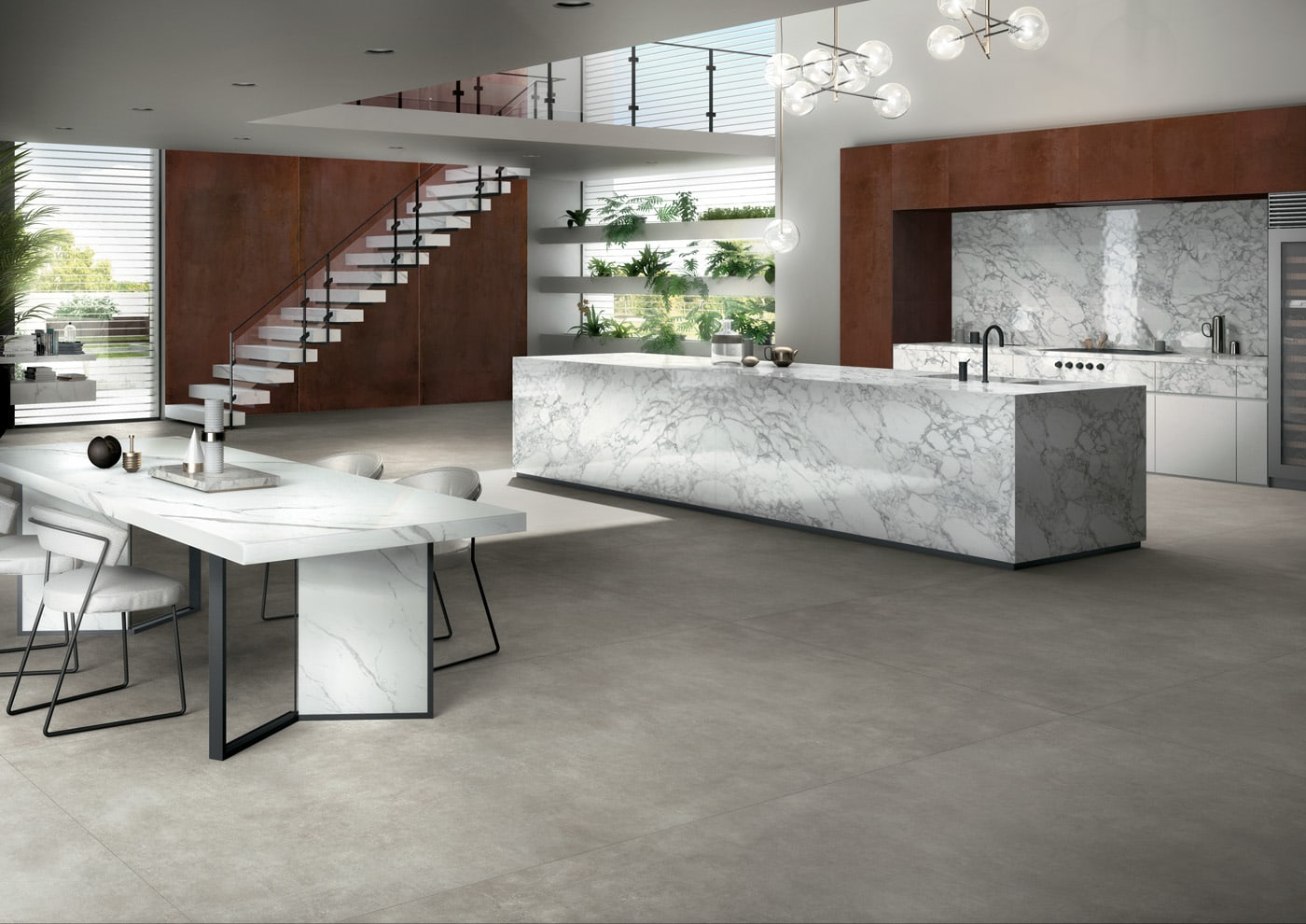 Metal Corten Infinity Porcelain Countertop Walls