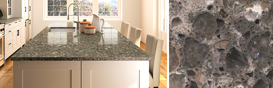 Mountain Mist Silestone Quartz Sample Kitchen