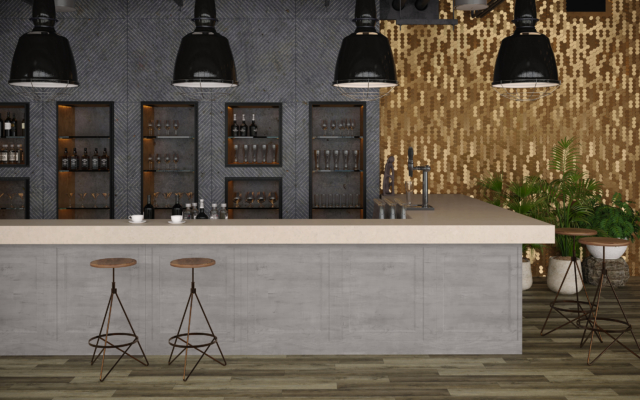 Natural Limestone LG Viatera Quartz Bar Countertops