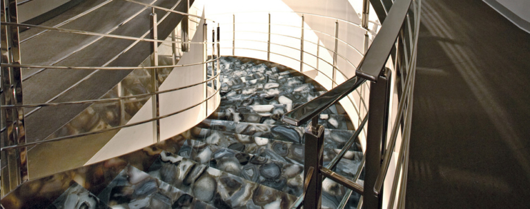 Nebbia Caesarstone Quartz Stairs