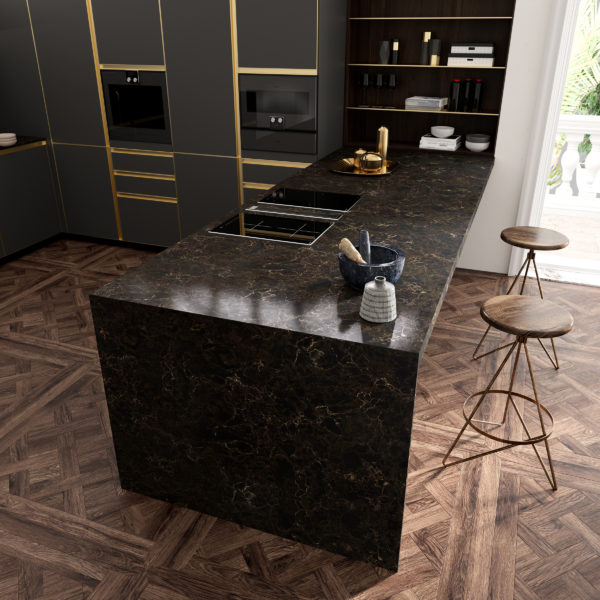 Nocturne LG Viatera Quartz Kitchen Island Countertops