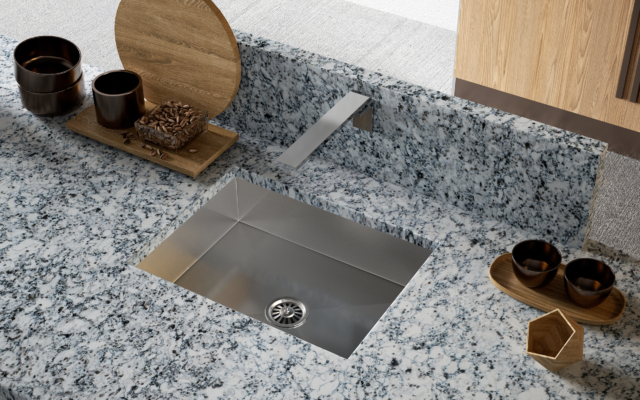 Picture of a Sink with Octave LG Viatera Countertops