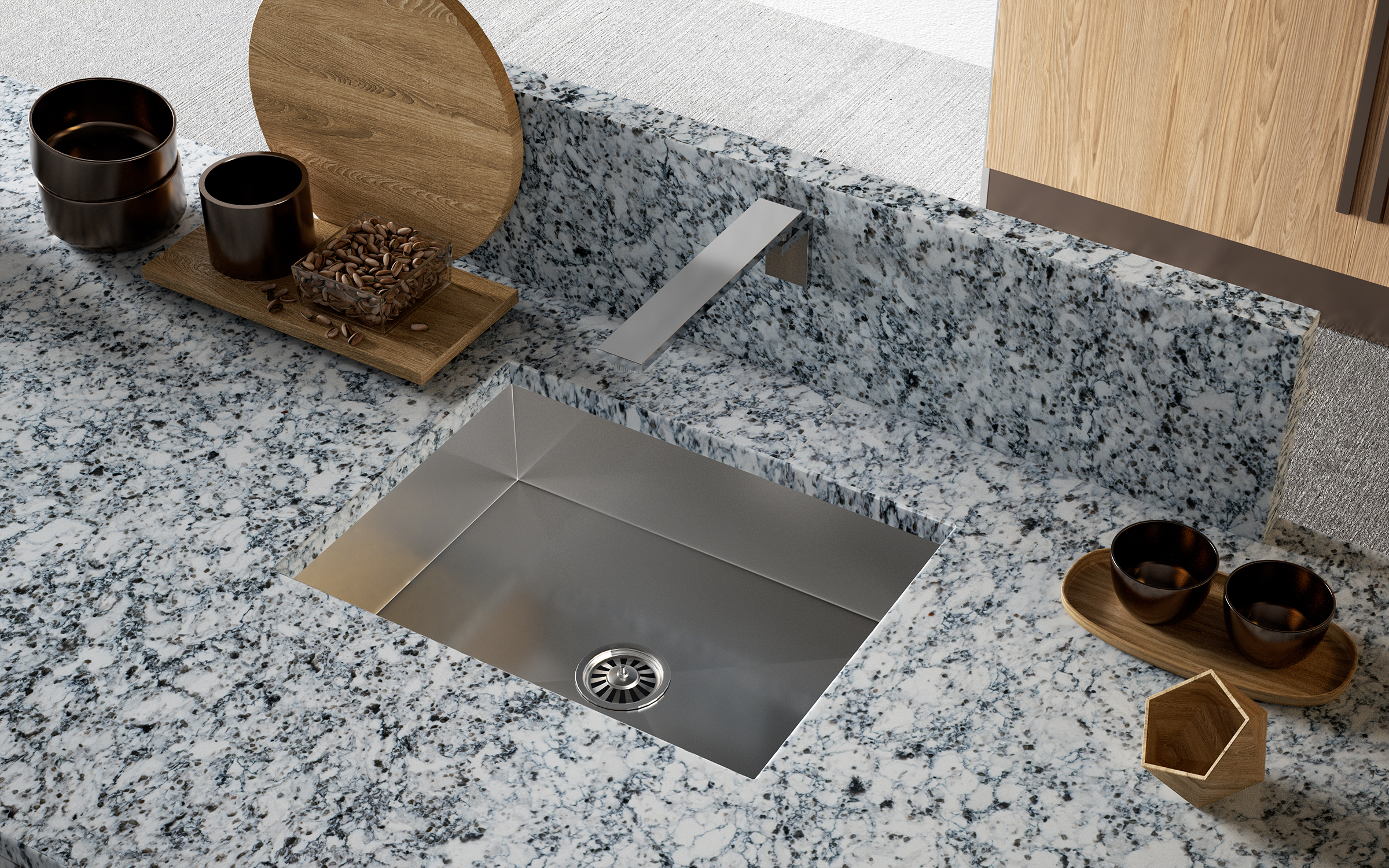 Picture of a Sink with Octave LG Viatera Countertops