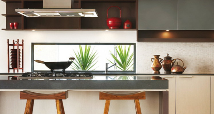 Raven Caesarstone Quartz Kitchen Countertops