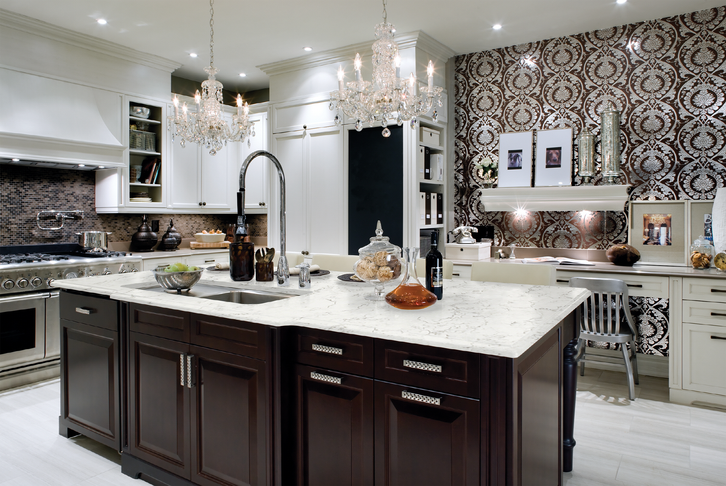 Rococo LG Viatera Quartz Kitchen Island