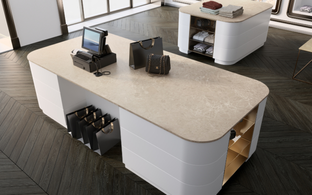 Rondo Brushed LG Viatera Quartz Countertops