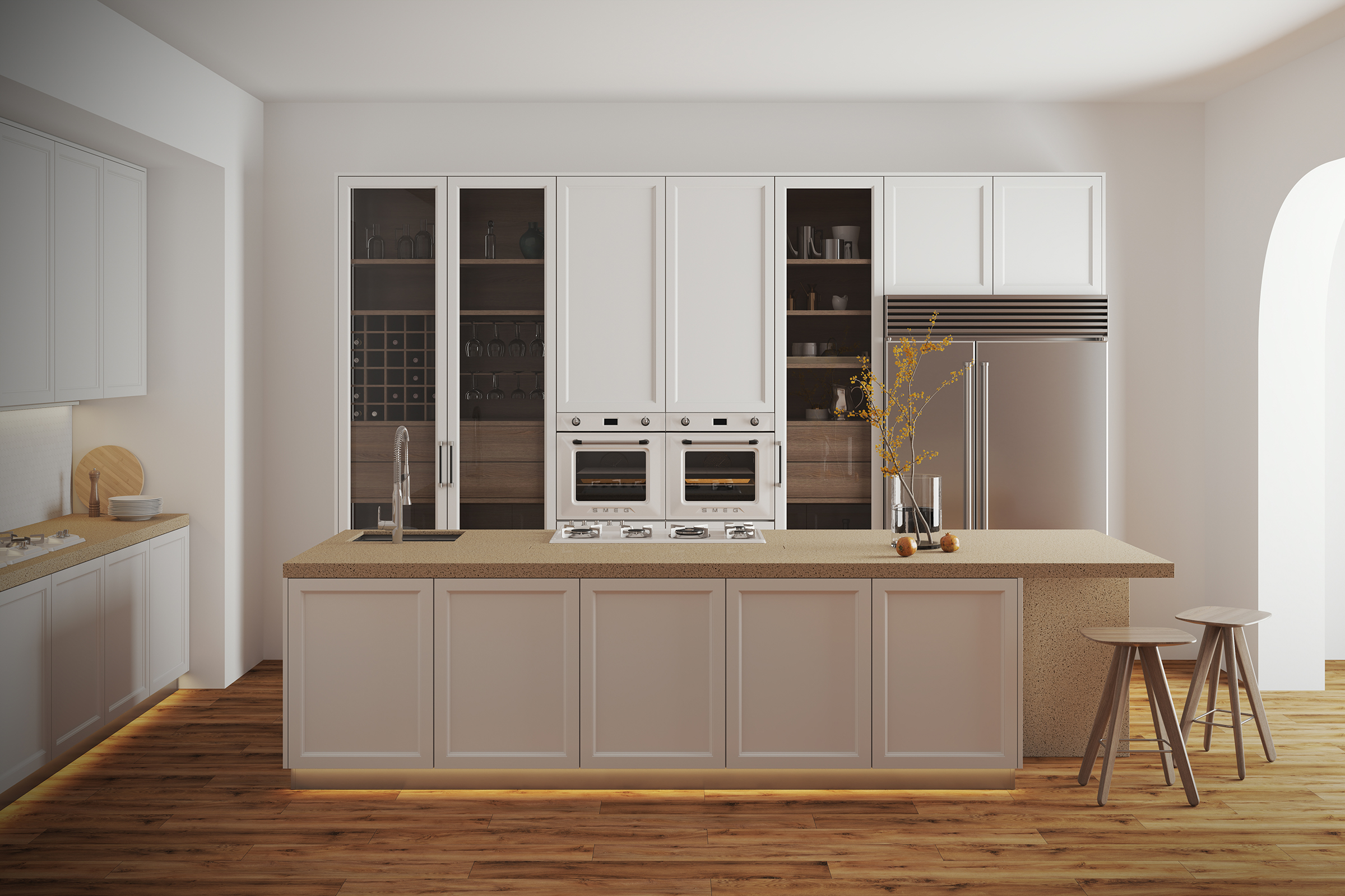 Silver Lake LG Viatera Quartz Kitchen