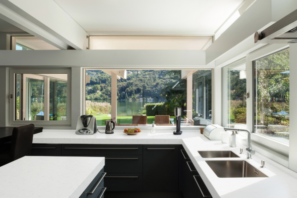 Snow Storm LG Viatera Quartz Kitchen Countertops