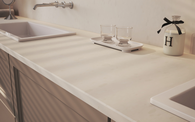 Snow Storm LG Viatera Quartz Sink Countertops