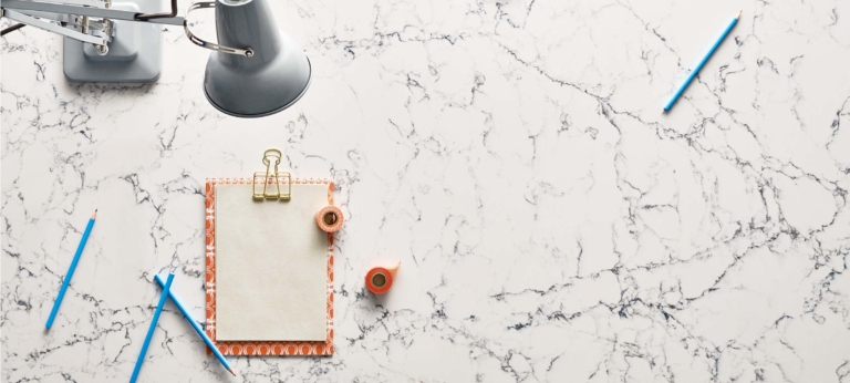 White Attica Caesarstone Quartz Countertops