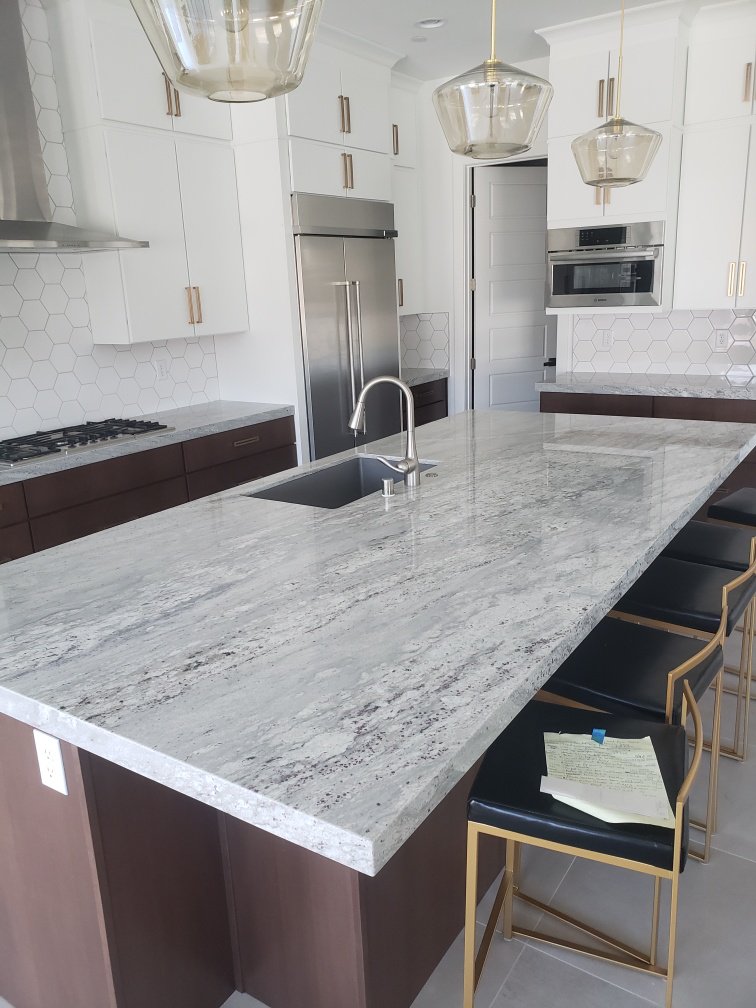 White Vegas Granite Kitchen